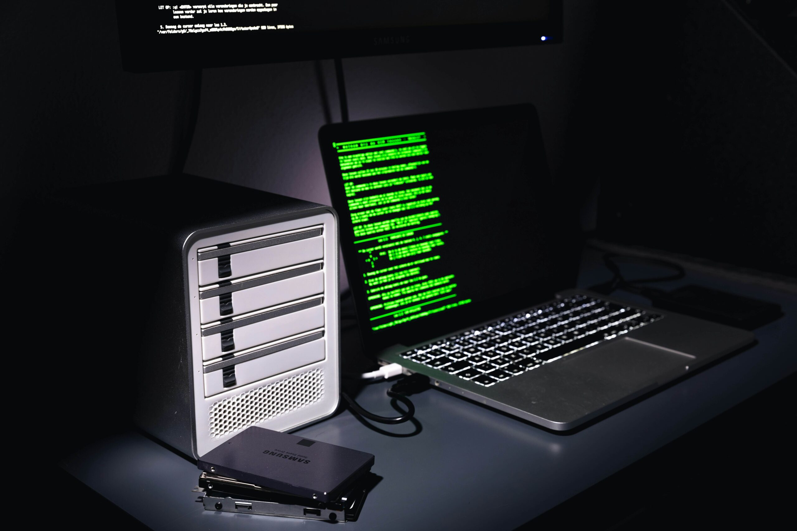 an encrypted screen on a computer