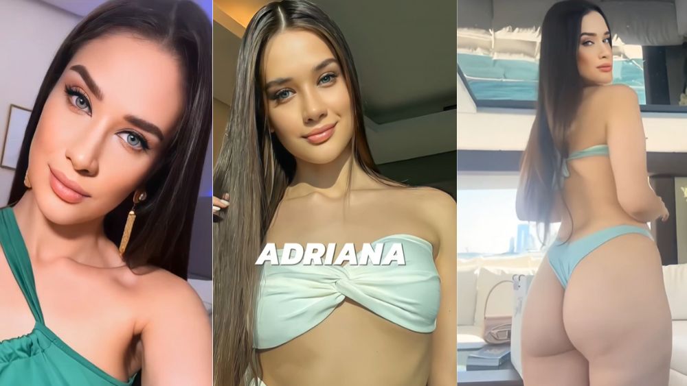 three photos of Adriana