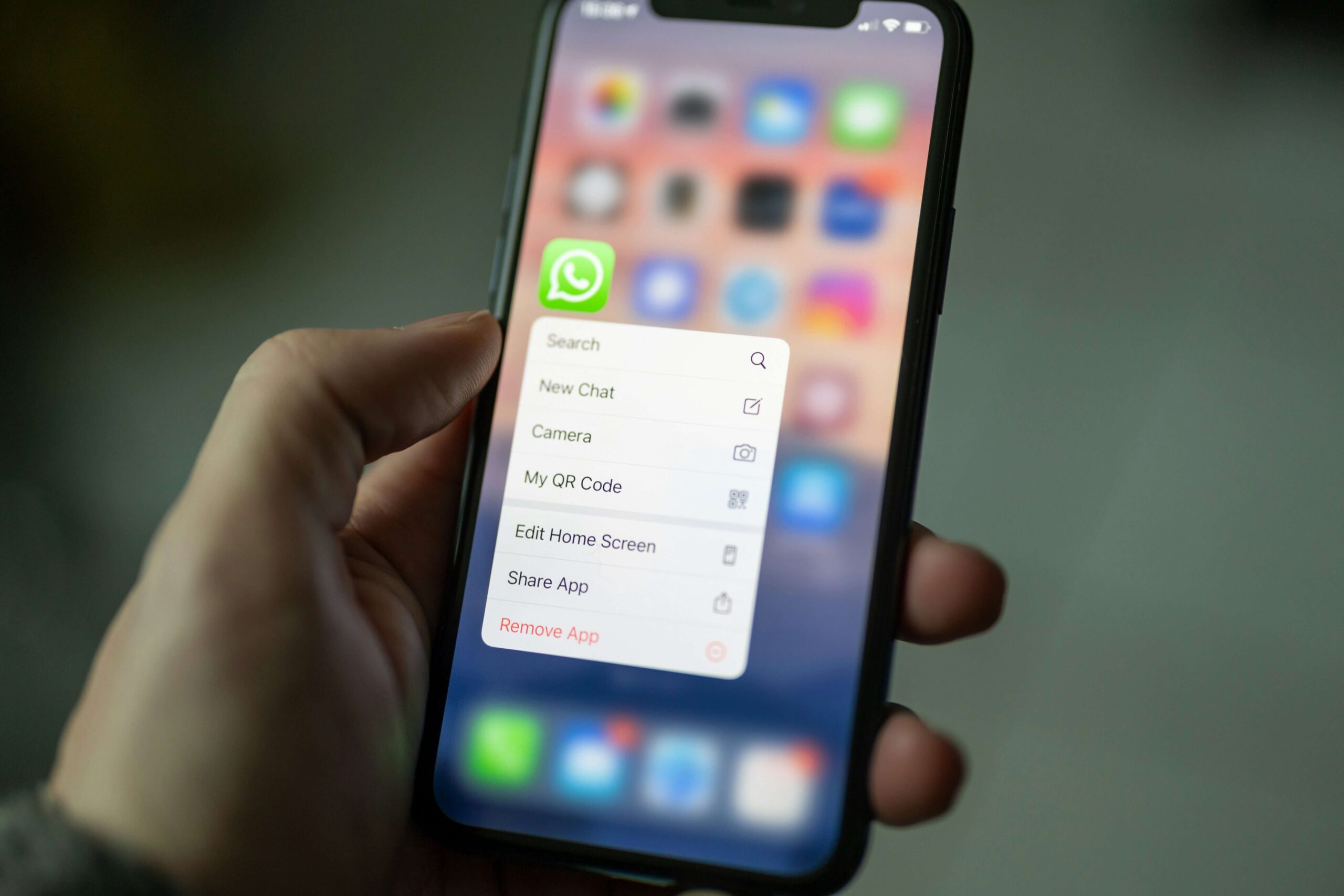 someone deleting WhatsApp from their phone
